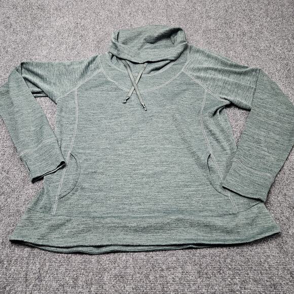 Kuhl Sweater Women XL Extra Large Heathered Green Mock Neck Pullover Activewear - Picture 1 of 6